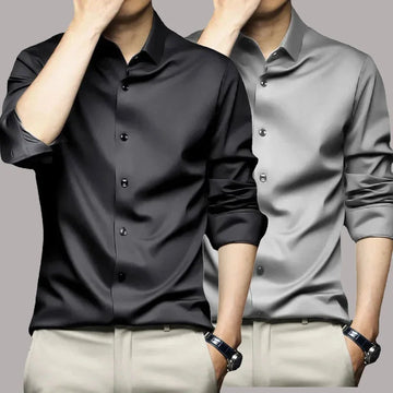 Ice Silk Long Sleeve Shirt - Laurence