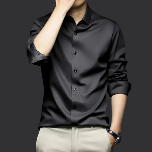 Ice Silk Long Sleeve Shirt - Laurence